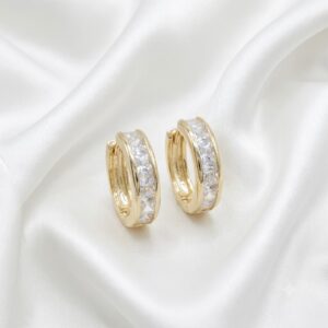 9ct Gold Cubic Huggie