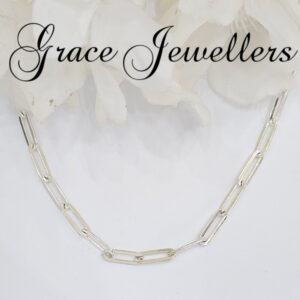 Sterling Silver Paper link45cm