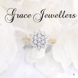 9ct Gold Diamond Star-Burst Cluster