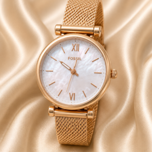 Fossil Rose Gold mesh Watch