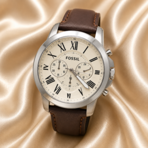Fossil Brown leather Chrono Dial Watch