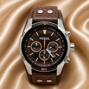 Fossil Brown Cuff Leather Chrono watch