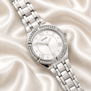 Guess Ladies Stainless steel CZ Bezel.