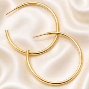 9ct Gold Blended Large Hoop