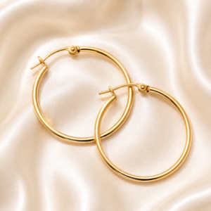 9ct Gold 25mm hoop earring