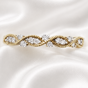9ct Gold Natural Diamond Infinity Eternity ring