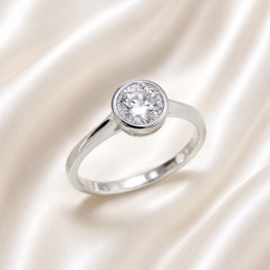 Sterling Silver cubic Solitaire ring