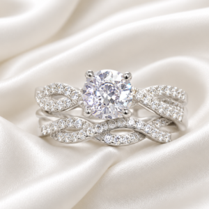 Sterling Silver Cubic Twin set